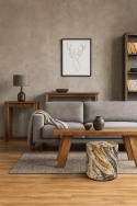 Pufa welurowa, Bertoni, nadruk Montana – okrągła pufa dekoracyjna, do salonu, walec 40cm, elegancka, zamek błyskawiczny - 2