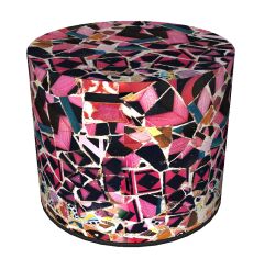 Pufa Codura Wodoodporna do Domu i Ogrodu – wzór Merida, Elegancka, Wygodna, Stabilna, Zamek Błyskawiczny, 40 cm, Bertoni