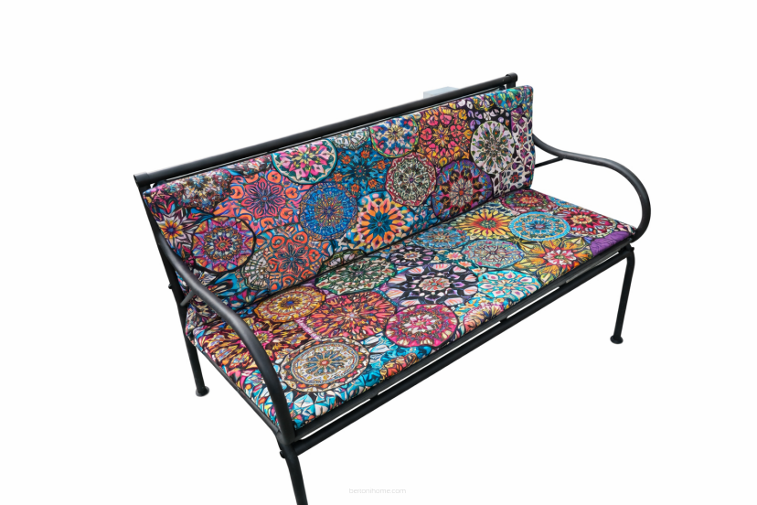 Poduszka ogrodowa wodoodporna na ławkę huśtawkę BERTONI Valencia 120x40+40, zdejmowany pokrowiec