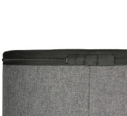 Pufa welurowa, Bertoni, nadruk Akacja – okrągła pufa dekoracyjna, do salonu, walec 40cm, elegancka, zamek błyskawiczny - 7