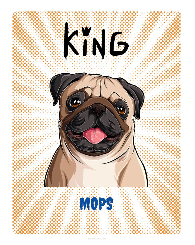 TABLICZKA KING MOPS - 20x28 cm