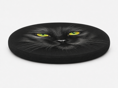 Poduszka na krzesło E-Ring Nero 37 cm – wygodna, okrągła, 3 cm, zdejmowany pokrowiec