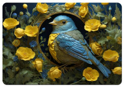 Podkładka prostokątna na stół 29×42 cm, wzór Gilda – ekologiczny filc, pranie 40 °C, Bertoni