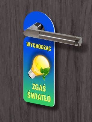 Zawieszka na klamkę - ZGAŚ ŚWIATŁO