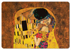 Podkładka na biurko 50×70 cm, wzór Pocałunek – ekologiczny filc, nadruk HD, ochrona blatu, do biura i pokoju – Bertoni