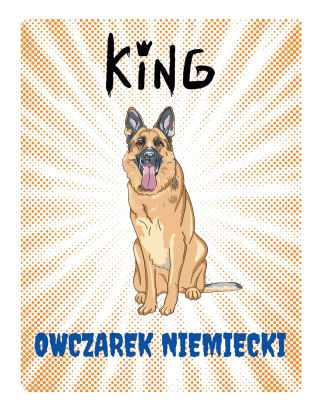 TABLICZKA KING OWCZAREK NIEMIECKI - 20x28 cm
