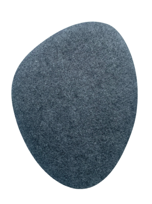 Podkładka filcowa na stół Oval 36×32 cm – szara, dekoracyjna, odporna na ciepło, Bertoni