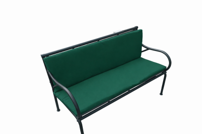 Poduszka ogrodowa wodoodporna na ławkę huśtawkę BERTONI Zielona 120x40+40, zdejmowany pokrowiec