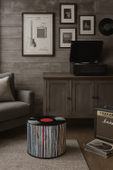Pufa Codura Wodoodporna do Domu i Ogrodu – wzór Vinyl, Elegancka, Wygodna, Stabilna, Zamek Błyskawiczny, 40 cm, Bertoni - 7