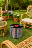 Pufa Codura Wodoodporna do Domu i Ogrodu – wzór Vinyl, Elegancka, Wygodna, Stabilna, Zamek Błyskawiczny, 40 cm, Bertoni - 9
