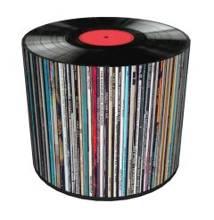 Pufa Codura Wodoodporna do Domu i Ogrodu – wzór Vinyl, Elegancka, Wygodna, Stabilna, Zamek Błyskawiczny, 40 cm, Bertoni