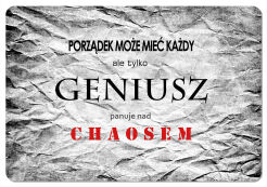 Podkładka na biurko 50×70 cm, wzór Geniusz – ekologiczny filc, nadruk HD, ochrona blatu, do biura i pokoju – Bertoni