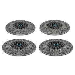Zestaw 4 podkładek okrągłych 33 cm – gruby filc 4 mm, odporne na gorąco, dekoracyjne, wzór Look – Bertoni