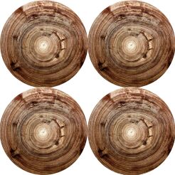 Zestaw 4 podkładek okrągłych na stół 4D 33 cm – KEMPAS | Ekologiczny filc, nadruk HD, pranie 40 °C, Bertoni