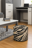 Pufa Codura Wodoodporna do Domu i Ogrodu – wzór Zebra New, Elegancka, Wygodna, Stabilna, Zamek Błyskawiczny, 40 cm, Bertoni - 3