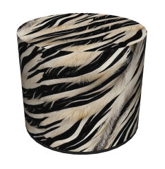 Pufa Codura Wodoodporna do Domu i Ogrodu – wzór Zebra New, Elegancka, Wygodna, Stabilna, Zamek Błyskawiczny, 40 cm, Bertoni