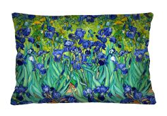 Poduszka dekoracyjna Elegance Print Irises 40×60 cm – Welurowa, Dwustronny Nadruk, Zamek, Antyalergiczny Wkład, Produkt Premium