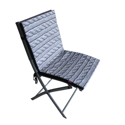 Poduszka wodoodporna na krzesło z oparciem TIP 85x40 cm Warkocz