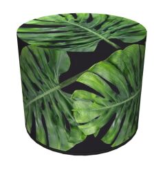 Pufa Codura Wodoodporna do Domu i Ogrodu – wzór Galapagos Night, Elegancka, Wygodna, Stabilna, Zamek Błyskawiczny, 40 cm, Bertoni