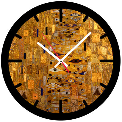 Zegar ścienny z nadrukiem Golden Life śr. 37 cm