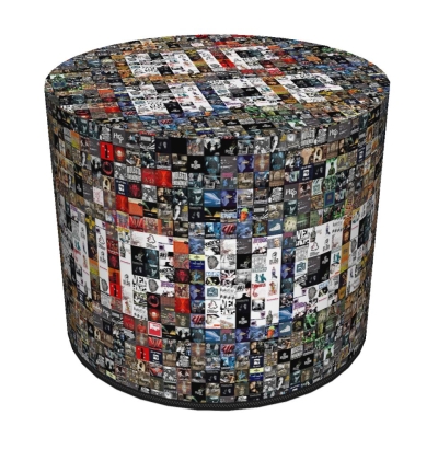Okrągła pufa dekoracyjna - HIPHOP