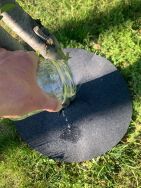 Krążek filcowy zabezpieczający przed chwastami ściółkowanie grafit fi 60 cm - 7