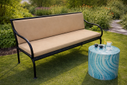 Poduszka ogrodowa wodoodporna na ławkę huśtawkę BERTONI Cappuccino 120x40+40, zdejmowany pokrowiec - 6