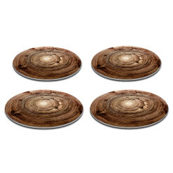 Zestaw 4 podkładek okrągłych 33 cm – gruby filc 4 mm, odporne na gorąco, dekoracyjne, wzór Kempas – Bertoni