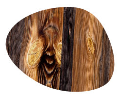 Podkładka owalna na stół, wzór Drewno 36×32 cm – gruby filc 4 mm, full-color, odporna na temperaturę 120 °C, do kuchni lub komodę – Bertoni