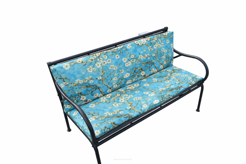 Poduszka ogrodowa wodoodporna na ławkę huśtawkę BERTONI Almond 120x40+40, zdejmowany pokrowiec