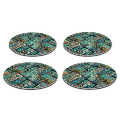 Zestaw 4 podkładek okrągłych 33 cm – gruby filc 4 mm, odporne na gorąco, dekoracyjne, wzór Estera – Bertoni