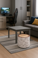 Pufa Codura Wodoodporna do Domu i Ogrodu – wzór Alba, Elegancka, Wygodna, Stabilna, Zamek Błyskawiczny, 40 cm, Bertoni - 4