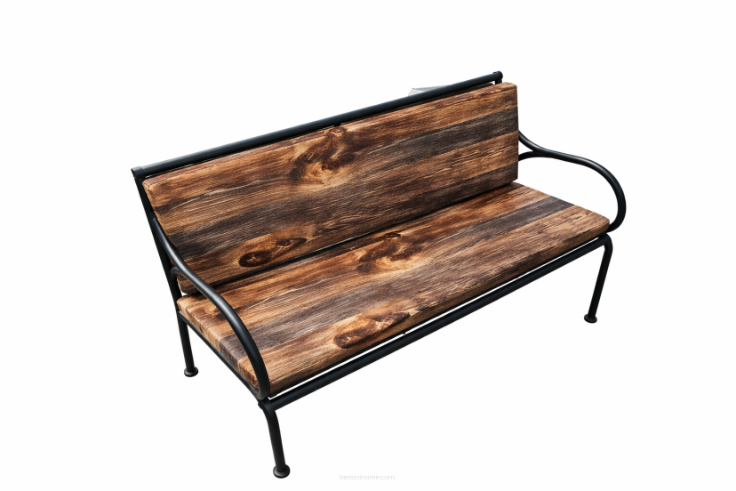 Poduszka ogrodowa wodoodporna na ławkę huśtawkę BERTONI Drewno 120x40+40, zdejmowany pokrowiec