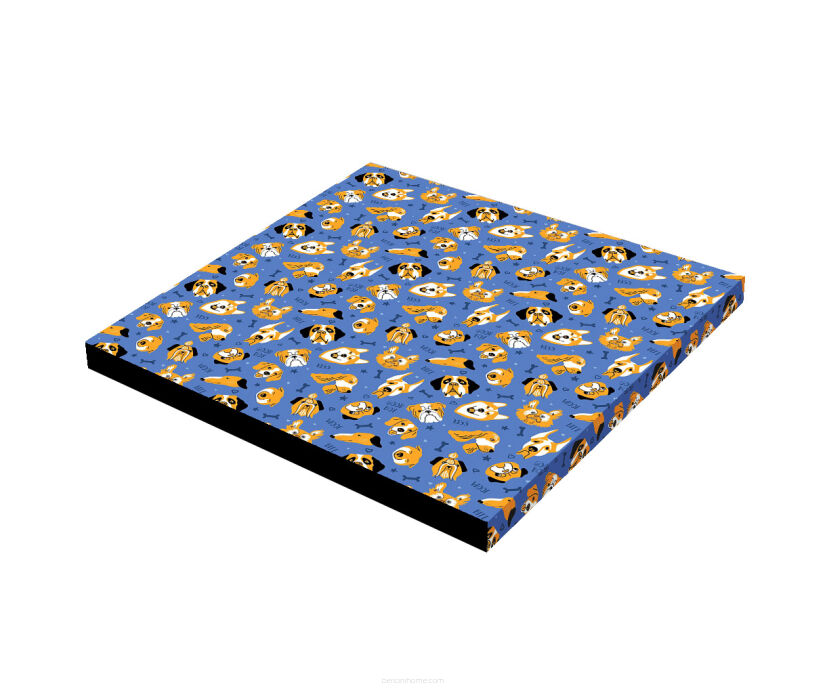 Legowisko - Materac SQUAR Blue Dogs 60x60x5 cm