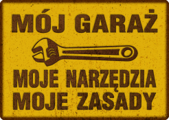 TABLICZKA MÓJ GARAŻ - 20x28 cm