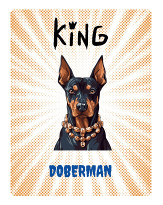 TABLICZKA KING DOBERMAN - 20x28 cm