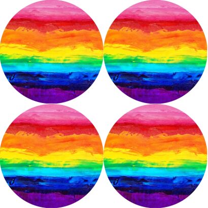 Zestaw podkładek na stół okrągłych 4D - COLORFULL