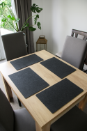 Podkładka filcowa na stół Prostokąt 42x29 cm – antracytowa, dekoracyjna, odporna na ciepło, Bertoni - 2