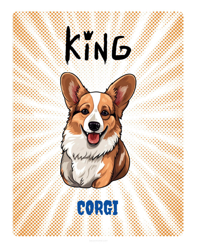 TABLICZKA KING CORGI - 20x28 cm