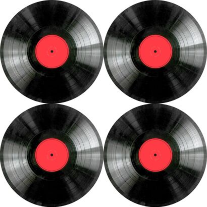 Zestaw podkładek na stół okrągłych 4D - VINYL