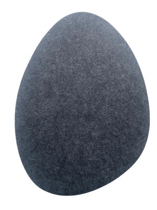Podkładka filcowa na stół Oval 36×32 cm – antracytowa, dekoracyjna, odporna na ciepło, Bertoni