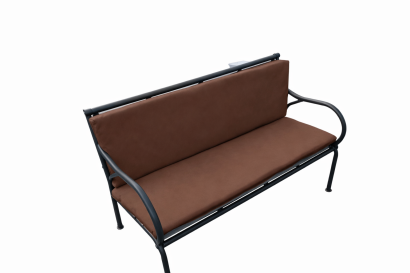 Poduszka ogrodowa wodoodporna na ławkę huśtawkę BERTONI Brązowa 120x40+40, zdejmowany pokrowiec