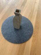 Podkładka filcowa na stół Koło fi 38cm – szara, dekoracyjna, odporna na ciepło, Bertoni - 2
