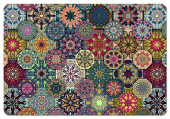 Podkładka na biurko 50×70 cm, wzór Valencia – ekologiczny filc, nadruk HD, ochrona blatu, do biura i pokoju – Bertoni