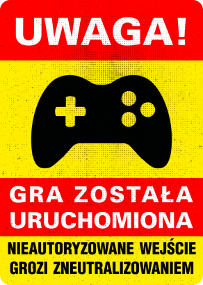 TABLICZKA GRA URUCHOMIONA - 20x28 cm