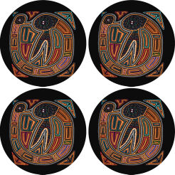 Zestaw 4 podkładek okrągłych na stół 4D 33 cm – KENIA | Ekologiczny filc, nadruk HD, pranie 40 °C, Bertoni