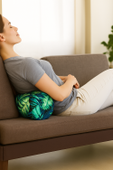 Poduszka rehabilitacyjna wałek Calipso Ø15x40 cm – welur, pianka memory foam, do podparcia karku i pleców, Bertoni - 2