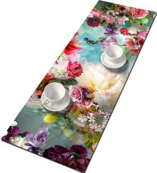 Bieżnik na stół Wild Meadow 115x40 cm – ekologiczny filc, ochrona stołu, dekoracyjny wzór, Bertoni