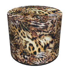 Pufa Codura Wodoodporna do Domu i Ogrodu – wzór Safari New, Elegancka, Wygodna, Stabilna, Zamek Błyskawiczny, 40 cm, Bertoni