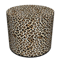 Pufa Codura Wodoodporna do Domu i Ogrodu – wzór Panterka Jasna, Elegancka, Wygodna, Stabilna, Zamek Błyskawiczny, 40 cm, Bertoni